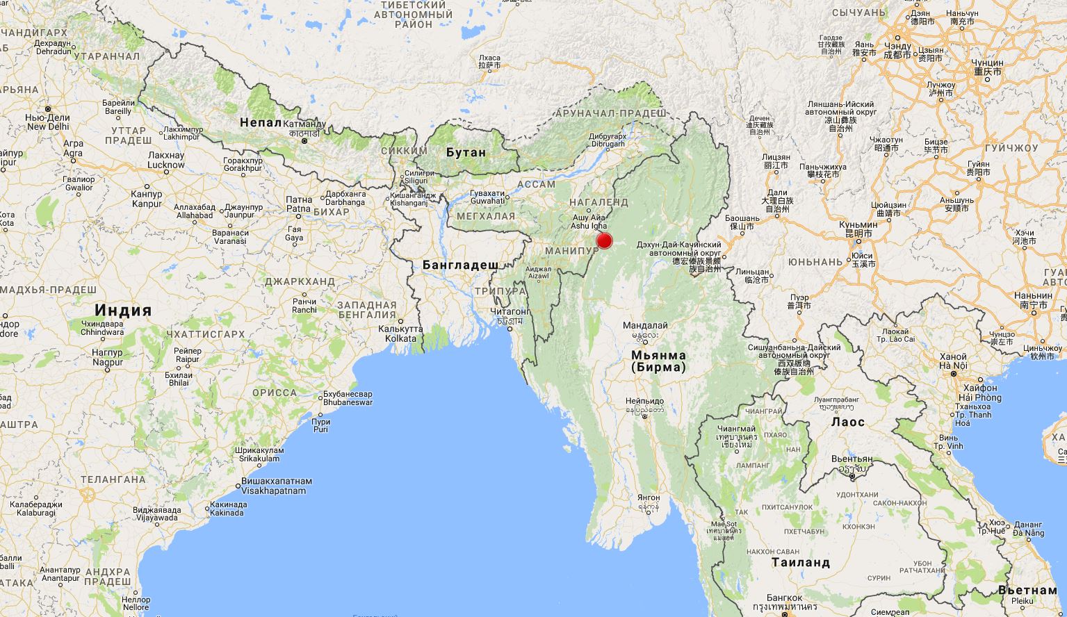 Землетрус в прикордонному районі М'янма/Індія, 07.01.18